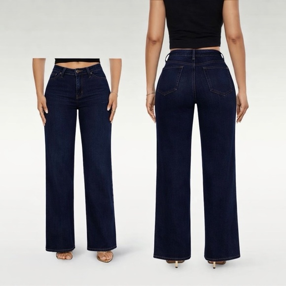 Viral TikTok Blue Curve Hugger Baggy Women's Jeans - Picture 1 of 9